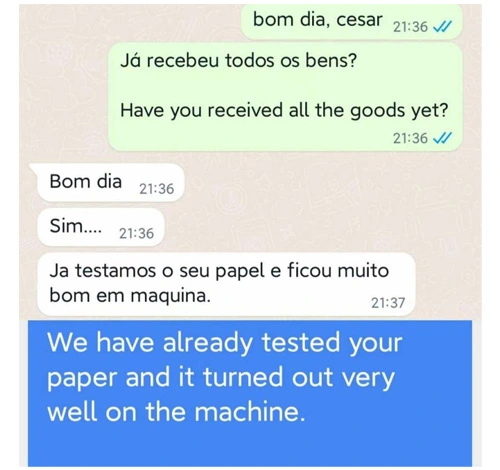 Khách hàng của chúng tôi từ Brazil rất hài lòng với chất lượng của bảng mạch trắng hàng đầu của chúng tôi